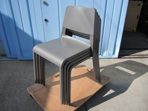 ＩＫＥＡ製チェア　4台セット　グレー　樹脂製　