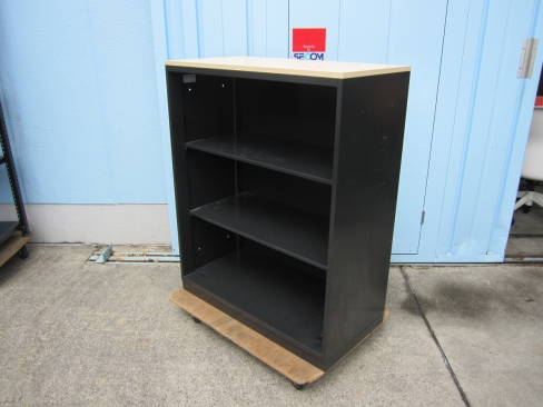 オープン書庫　天板付き　ブラック　900ｘ450ｘ1120　ウチダ製ＨＳ