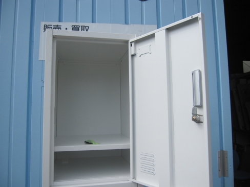 １列３段　３人用ロッカー　ホワイト　鍵あり　380ｘ450ｘ1800