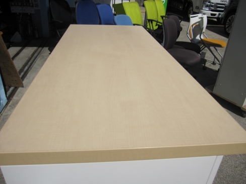 受付カウンター　ホワイト　木天板　1200ｘ500ｘ950