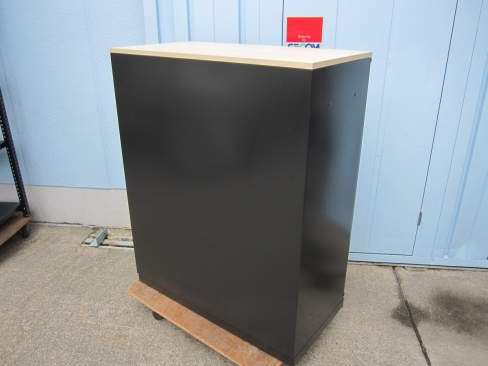 両開き書庫　天板付き　鍵あり　ブラック　900ｘ450ｘ1120　ウチダ製ＨＳ