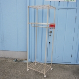 ハンガ―ラック アイボリー キャスター付き 600x450x1800