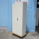 両開き書庫 ホワイト 鍵あり 800x400x1850 オカムラ製ヴィラージュ