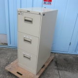 3段ファイルキャビネット ニューグレー 鍵あり 390x620x1015