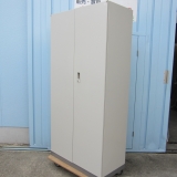 両開き書庫 鍵あり ニューグレー ライオン製 900x450x1860