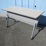 会議用テーブル スタックテーブル 1200x600x720x木目チーク