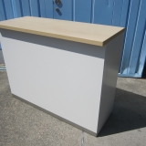 受付カウンター ホワイト 木天板 1200x500x950
