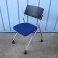 会議用チェア ブルー ウチダ製 FM-265B ネスティングチェア