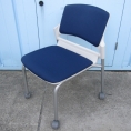 会議用チェア ブルー ウチダ製 MF-180C スタッキングチェア