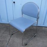 会議用チェア ライトブルー コクヨ製 ビニールレザー