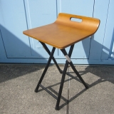 折りたたみイス 座面木製