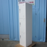 1列3段 3人用ロッカー ホワイト 鍵あり 380x450x1800