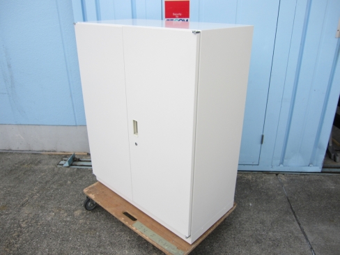 両開き書庫　ホワイト　鍵あり　イトーキ製シンライン　900ｘ450ｘ1100　HTM-109HSS-W9