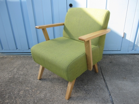 1人用ソファ　グリーン　610ｘ600ｘ700ｘＳＨ３９０