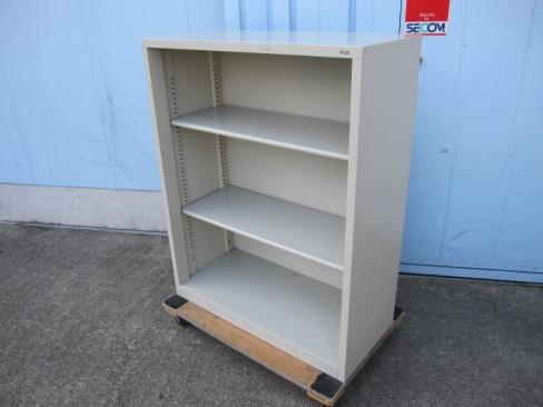 オープン書庫　ニューグレー　880ｘ400ｘ1120　プラス製