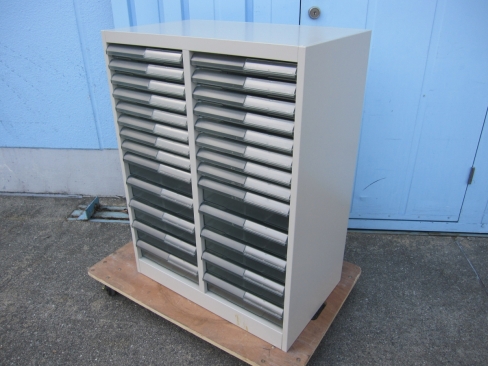 2列浅型8段深型5段クリアケース　ニューグレー　660ｘ400ｘ880