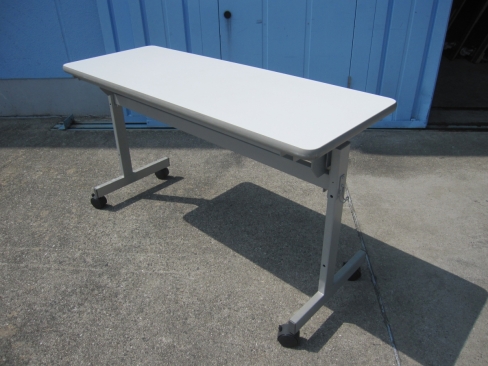 会議用テーブル　ホワイト　1200ｘ450ｘ700　スタックテーブル