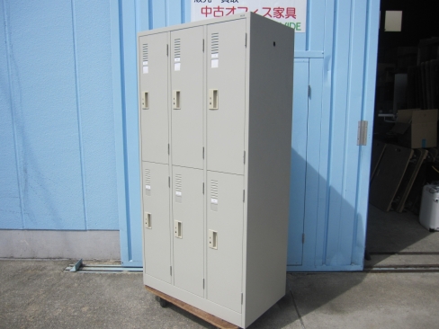 6人用ロッカー　鍵あり　ニューグレー　900ｘ515ｘ1790