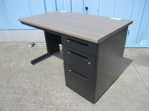 事務机　片袖デスク　ブラック　1200ｘ700ｘ720　鍵無し作成不可