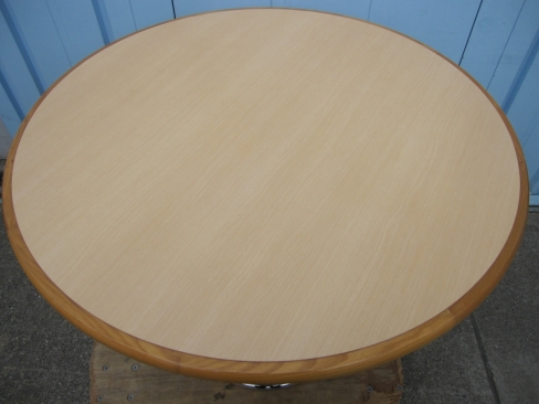 丸テーブル　木目チーク　φ900　H700