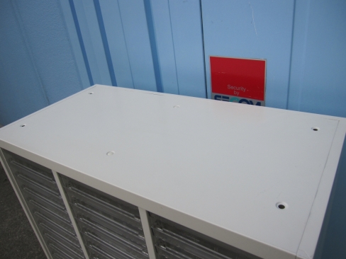 3列浅型9段深型6段クリアケース　ホワイト　800ｘ400ｘ1100