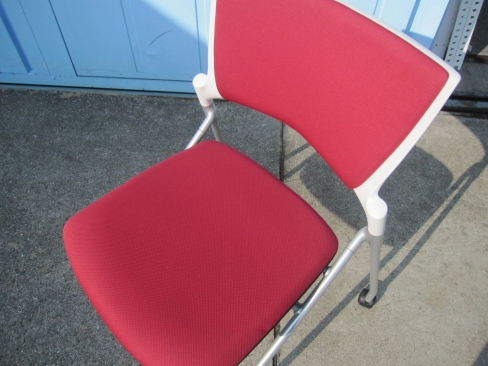 特価！　会議用チェア　レッド　イトーキ製マノスチェア　KLD-320PG-ZWM4