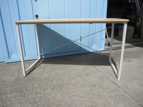 特価！　ワークデスク　アジャスター無し　木目チーク　1200ｘ600ｘ690