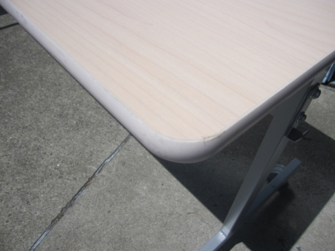 スタックテーブル　1800ｘ600ｘ700　木目チーク　会議テーブル