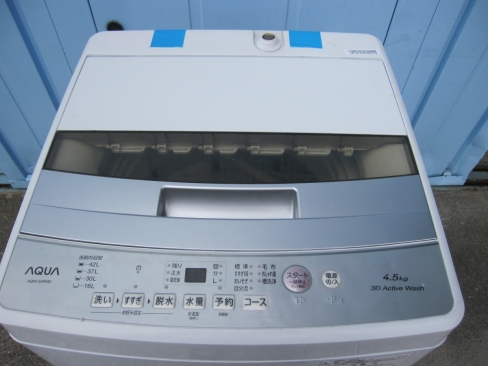 AQUA製洗濯機　2024年製　4.5ｋｇ　ＡＱＷ－Ｓ４Ｐ（Ｗ）