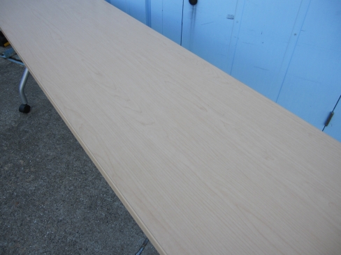 会議用テーブル　スタックテーブル　1800ｘ500ｘ700　木目チーク