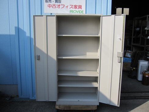 両開き書庫　鍵あり　ニューグレー　コクヨ製　880ｘ380ｘ1790