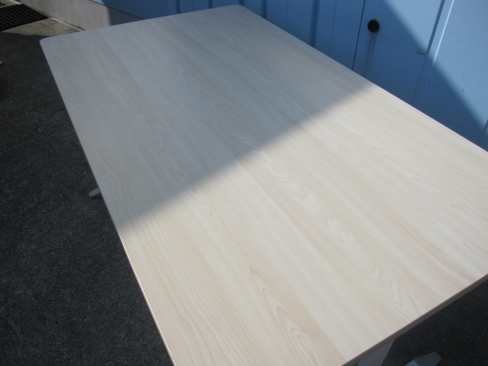 会議テーブル　T字脚　1400ｘ800ｘ700　木目チーク