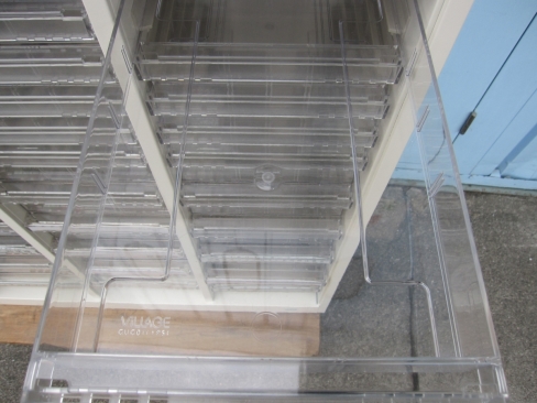 3列浅型9段深型6段クリアケース　ホワイト　800ｘ400ｘ1100