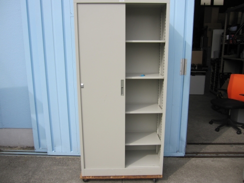 引違い書庫　鍵あり　ニューグレー　880ｘ400ｘ1790　ナイキ製