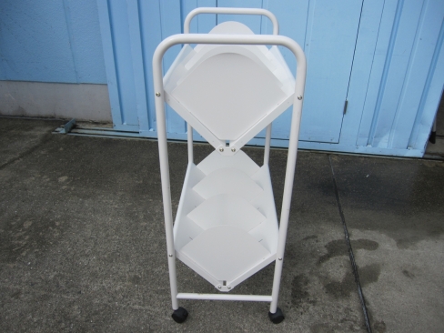 オープンワゴン　ホワイト　移動式本立て　600ｘ360ｘ940