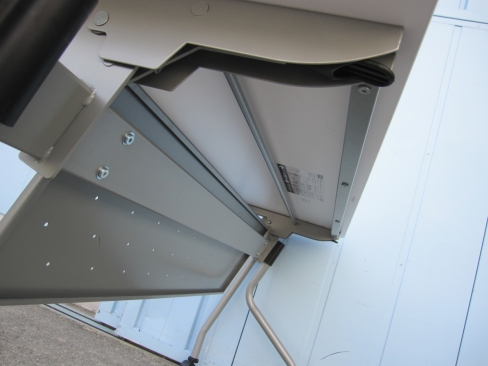 会議用テーブル　スタックテーブル　ホワイト　1500ｘ450ｘ720