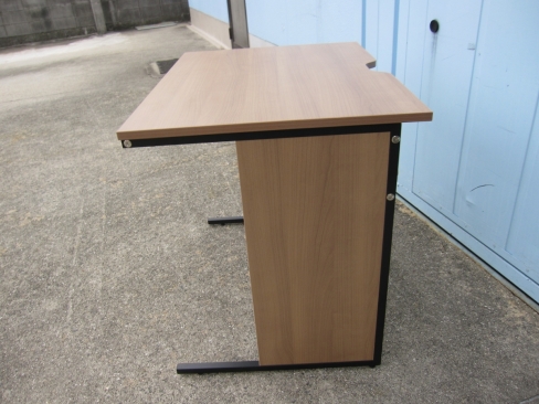 事務机　平デスク　木目　800ｘ600ｘ700　ワークデスク