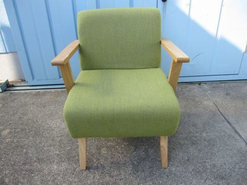 1人用ソファ　グリーン　610ｘ600ｘ700ｘＳＨ３９０