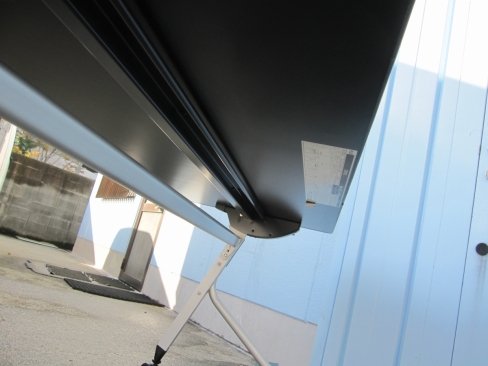 会議用テーブル　スタックテーブル　木目チーク　1500ｘ600ｘ720　プラス製