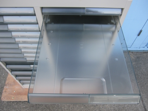 2列浅型8段深型5段クリアケース　ニューグレー　660ｘ400ｘ880