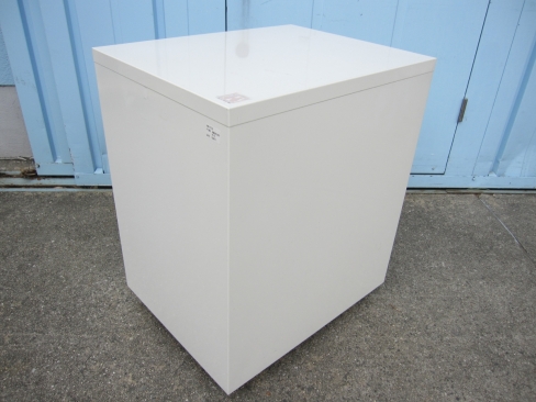 3段ワゴン　ホワイト　鍵なし　400ｘ510ｘ620