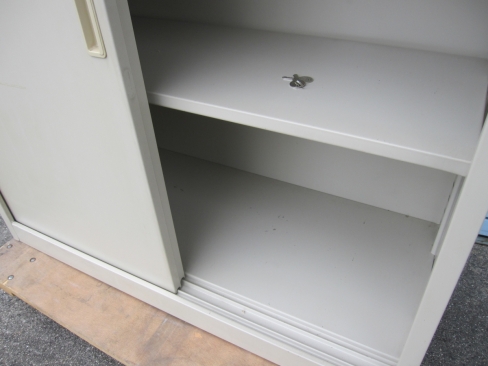 特価！　上下書庫セット　ニューグレー　下のみ鍵あり　880ｘ400ｘ1760