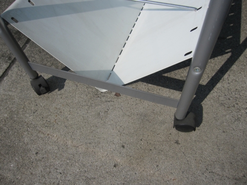 移動式本立て　ホワイト　キャスター付きワゴン　560ｘ400ｘ790