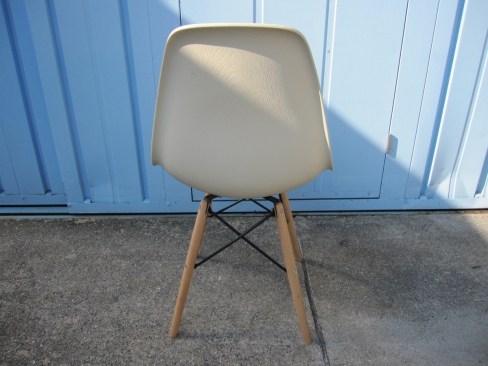 シェルチェア　木目ホワイト