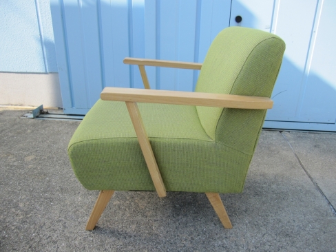 1人用ソファ　グリーン　610ｘ600ｘ700ｘＳＨ３９０