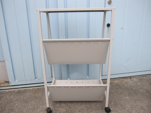 移動式本立て　ニューグレー　550ｘ390ｘ890　ワゴン　ラック