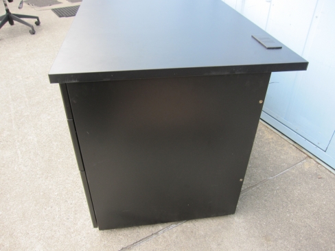 事務机　ブラック　鍵あり　1200ｘ700ｘ700　片袖デスク