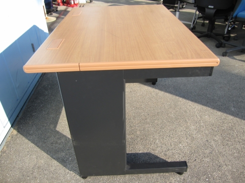 事務机　平デスク　1000ｘ700ｘ700　ブラック　プラス製