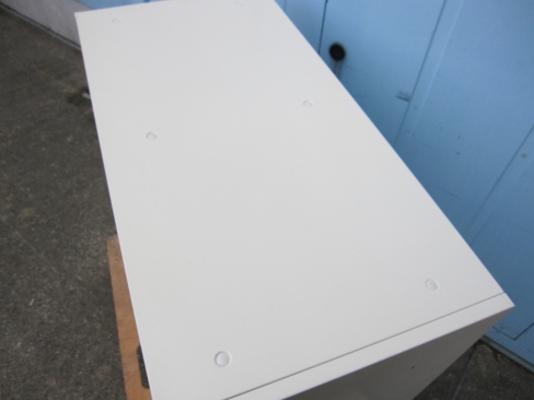 引違い書庫　ホワイト　鍵あり　800ｘ400ｘ750　オカムラ製ヴィラージュ