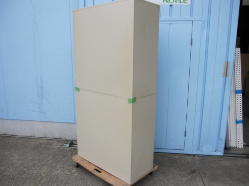 特価！　上下書庫セット　ニューグレー　下のみ鍵あり　880ｘ400ｘ1760